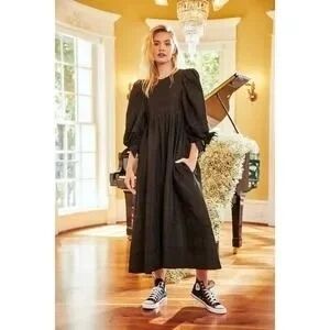 HUNTER BELL Black Long Sleeve Dress